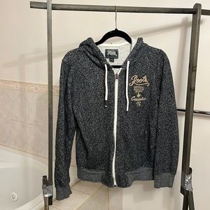 Roots salt and pepper zip up hoodie